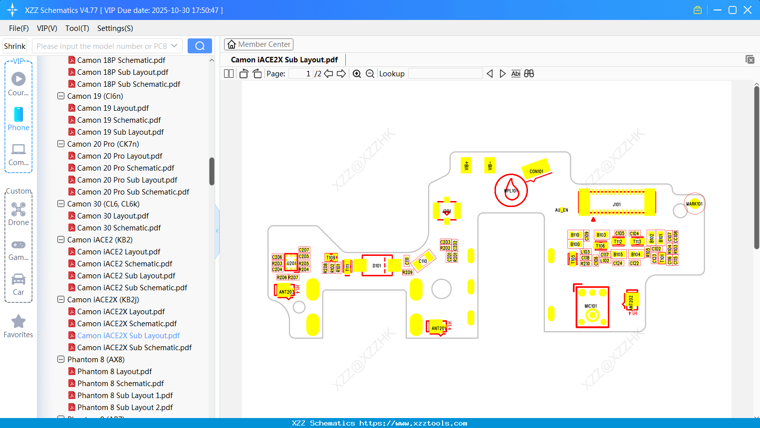 Tecno Camon IACE2X Sub Layout
